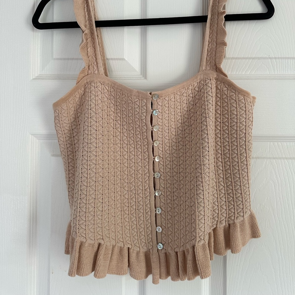 Zara Ruffle Hem Tank Top - Picture 2 of 3
